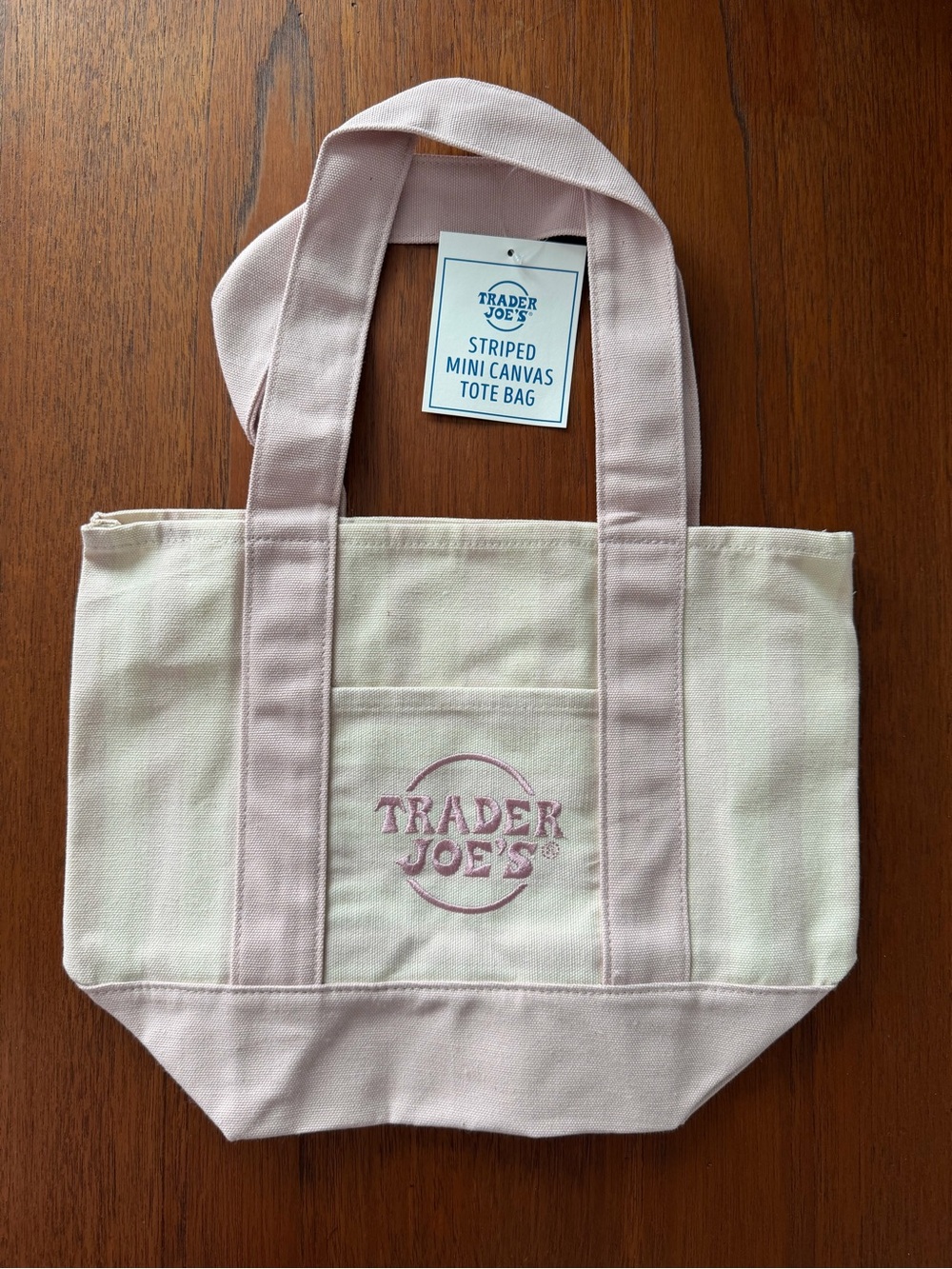 Pastel Stripe Reusable Tote Bag - Set of 4 - Picture 4 of 7